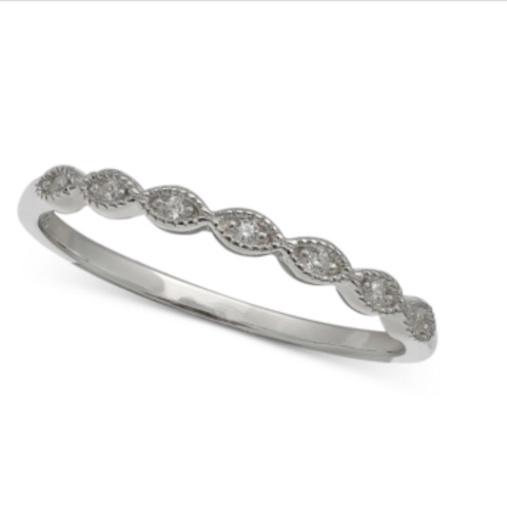 Giani Bernini Cubic Zirconia Beaded Band size 8